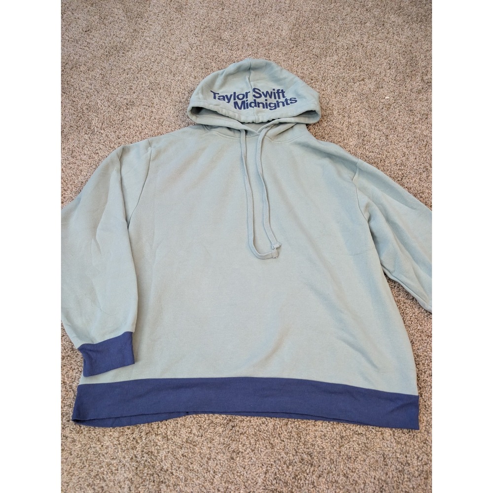 Taylor Swift Midnights Official Album Hoodie Blue Sage XL Graphic Sweatshirt